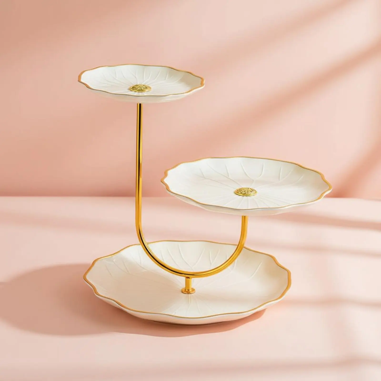 Tiered Serving Tray Transparent 3 Tier Tray Fruit Stand Elegant Dessert Display Stand Space Saving for Cafe - view 5