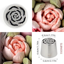 MRF New Arrival Stainless Steel XXL Drop Flower Pattern Dessert Icing Tip Marshmallow Jam Piping Nozzle #LBNO55