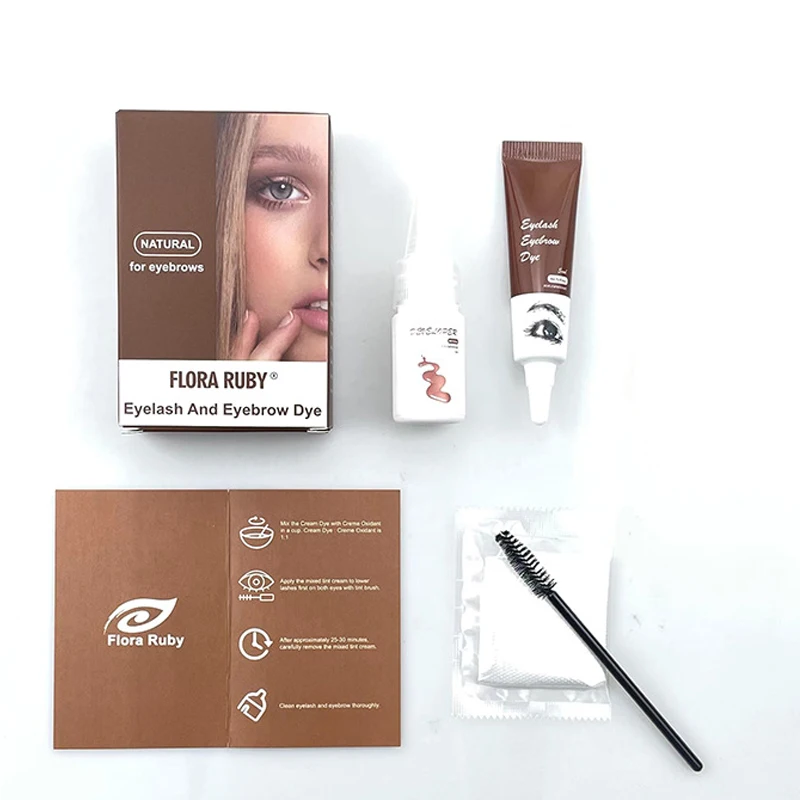 Kit de teinture professionnelle pour cils, Gel de teinture pour sourcils, cils, marron, noir, marron, crème, rapide, facile, pour Salon de beauté