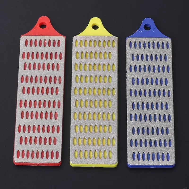 

63HF 3 Pcs Diamond Sharpening Whetstone Set Coarse Fine Knife Sharpening Stone