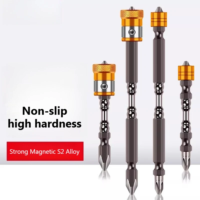 Strong magnetic batch magnetic ring, tungsten steel cross head bead flashlight rotary drill
