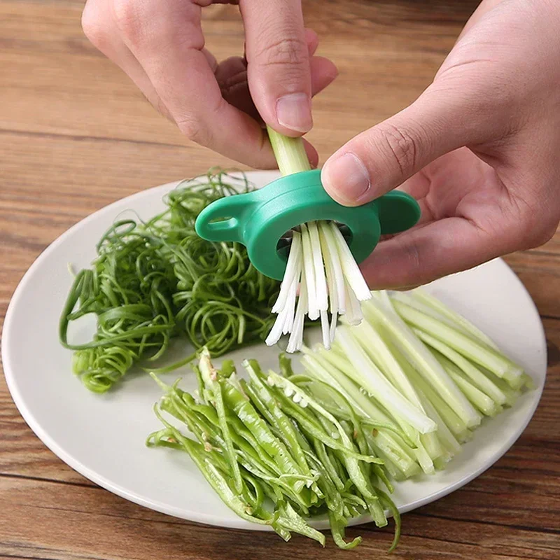 Green Onion Cutter Superfine Onion Flower Cutter Shredded Slicer Graters Easy Manual Vegetable Shredder Mini Kitchen Accessories