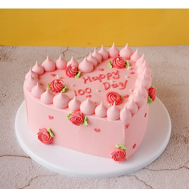 Love Simulation Cake Model Decorated Cream Fake Modern Window Sample Shooting Props Wedding Birthday Decoration