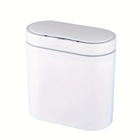 Bathroom Trash Can, 2.5 Gallon Waterproof Motion Sensor Small with Lids, 9.5 Liters Slim Plastic Narrow Automatic Bedroom Office