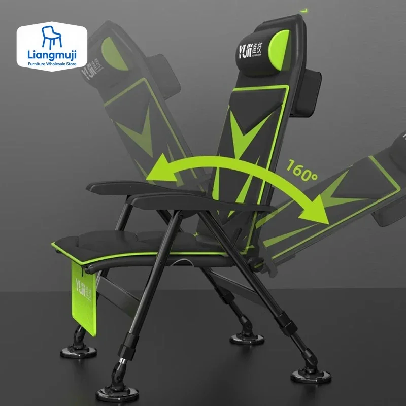 

Nordic Portable Fishing Chair Multifunction Storage Relaxing Freshwater Fishing Armchair Outdoor Furniture Silla De Pesca FYFC