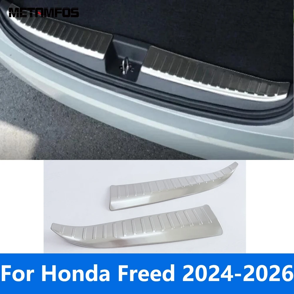 

For Honda Freed 2024 2025 2026 Interior Rear Trunk Bumper Foot Plate Tailgate Door Sill Plate Scuff Guard Plate Car Accessories