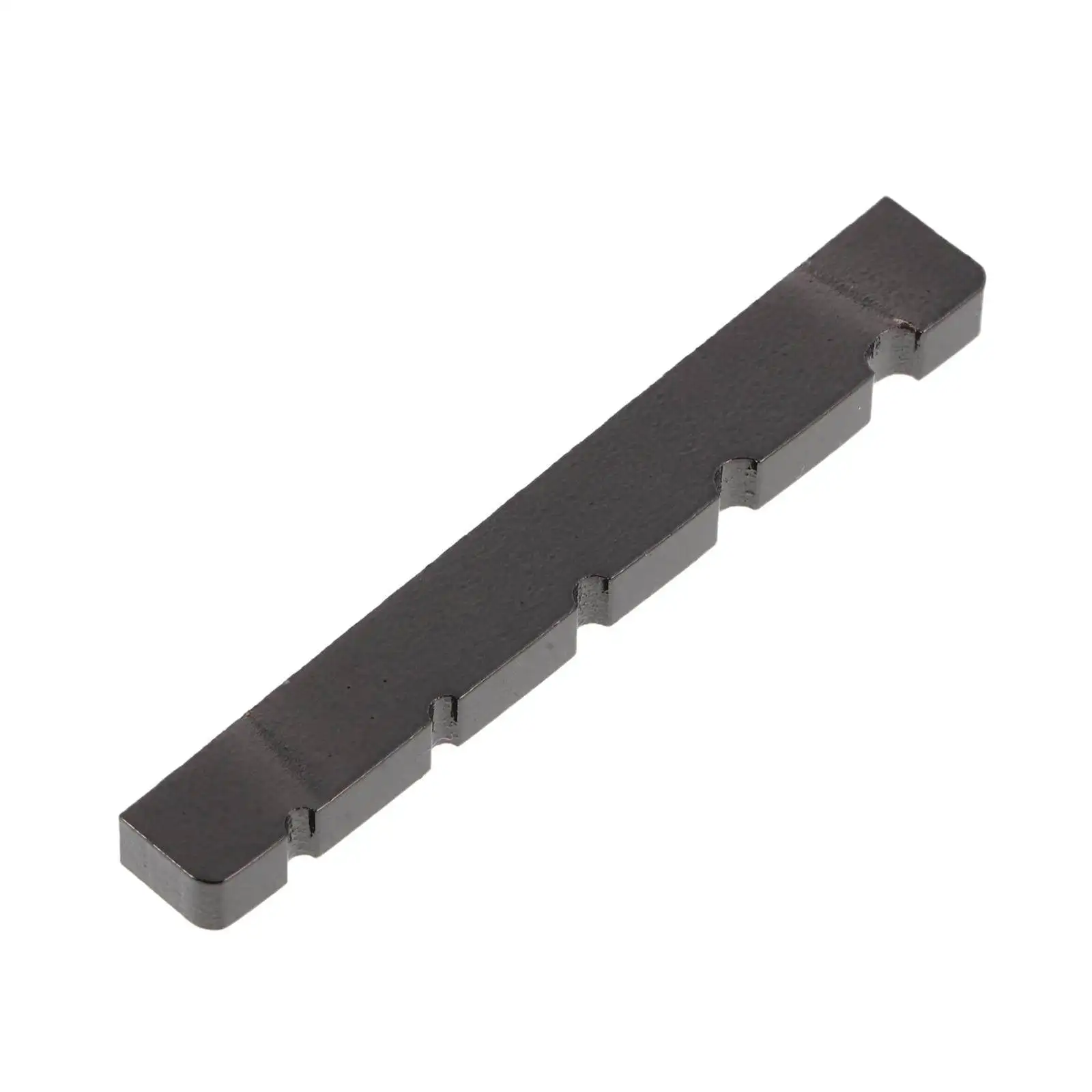 Bass Guitar Nut Pre-Slotted Stainless Steel 5-String Electric Flat Bottom Replacement Part String Stability for