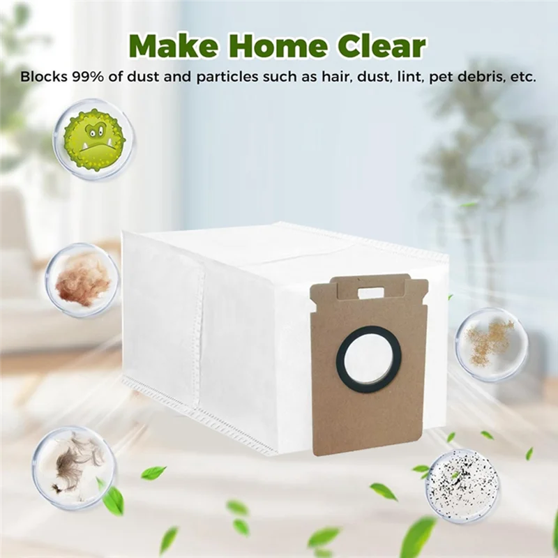 Peças de reposição para saco de pó AT28 para Roborock H50 Ulrta / Roborock H50 Acessórios para aspirador de pó Saco de lixo 10 peças