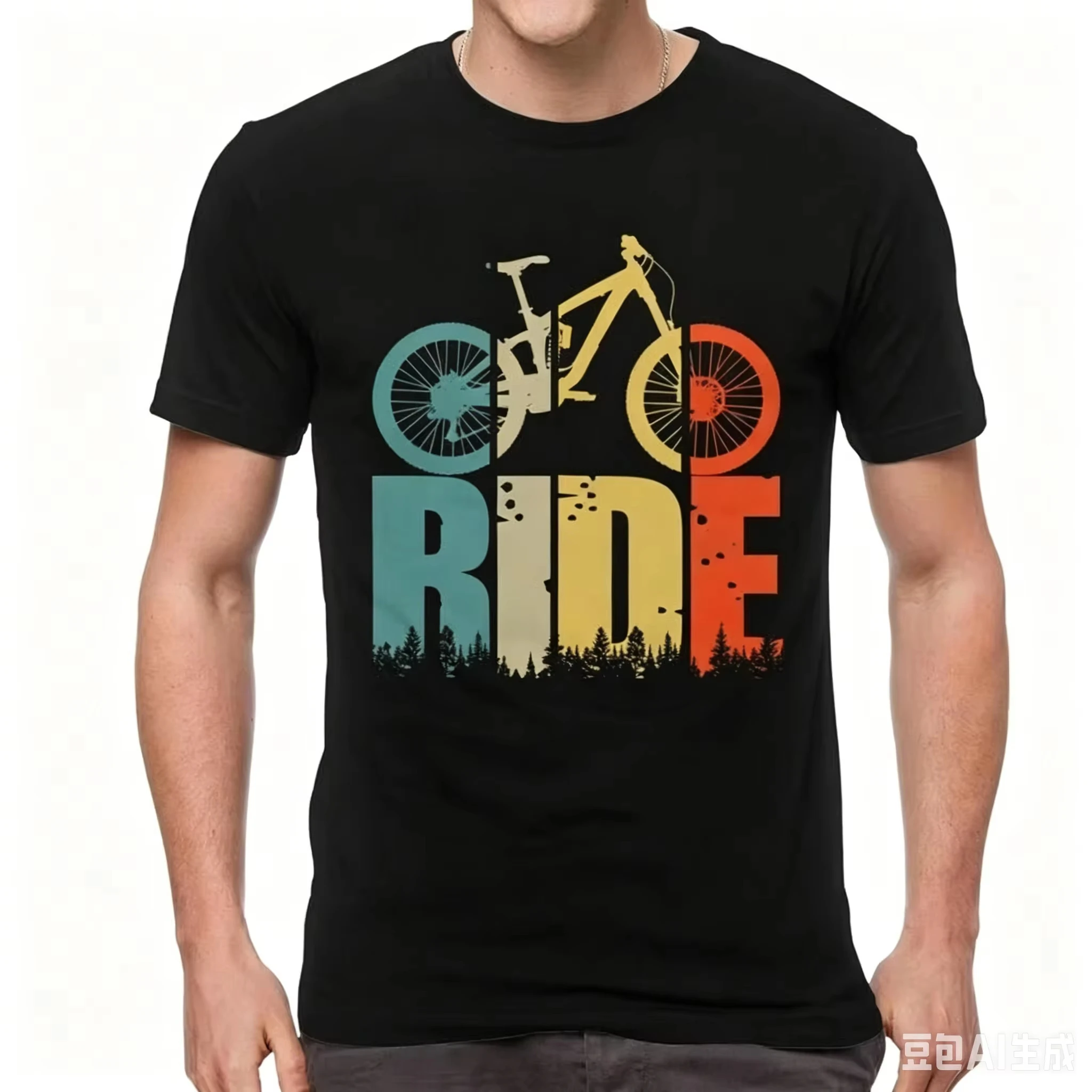 Vintage Ride MTB T Shirt Mountain Bike Graphic Short Sleeve Quick Dry Casual Outdoor Cycling Tee Family Matching Outfits