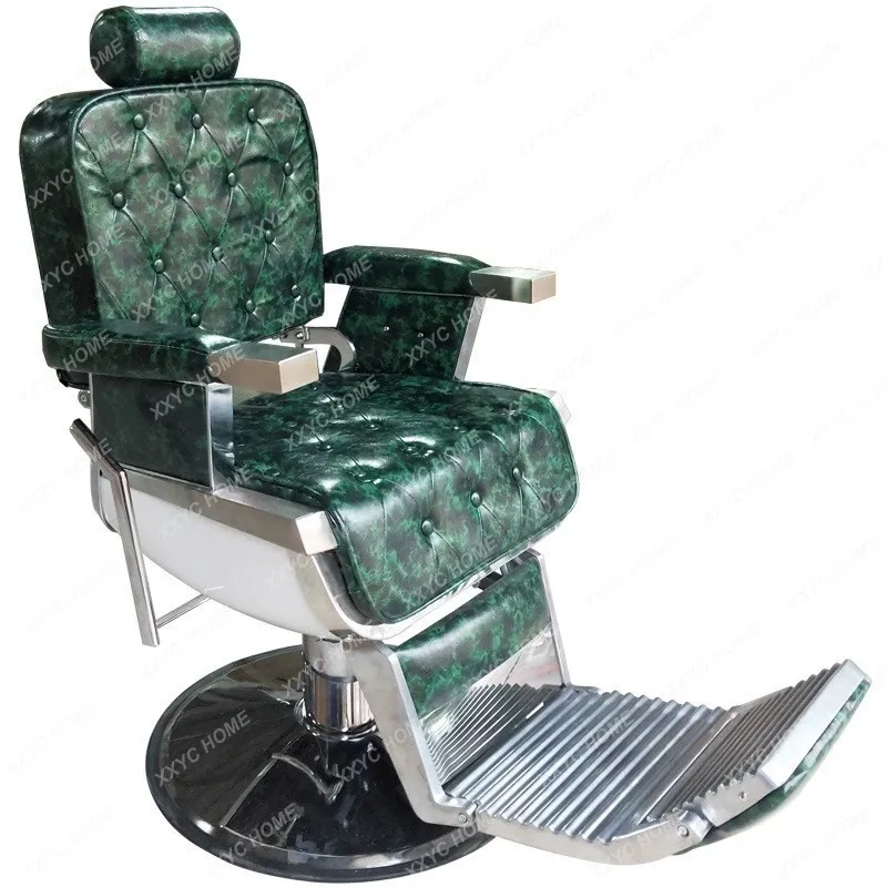 ML Barber shop special retro oil head large chair BarBer reclining men's shaving and grooming barber chair