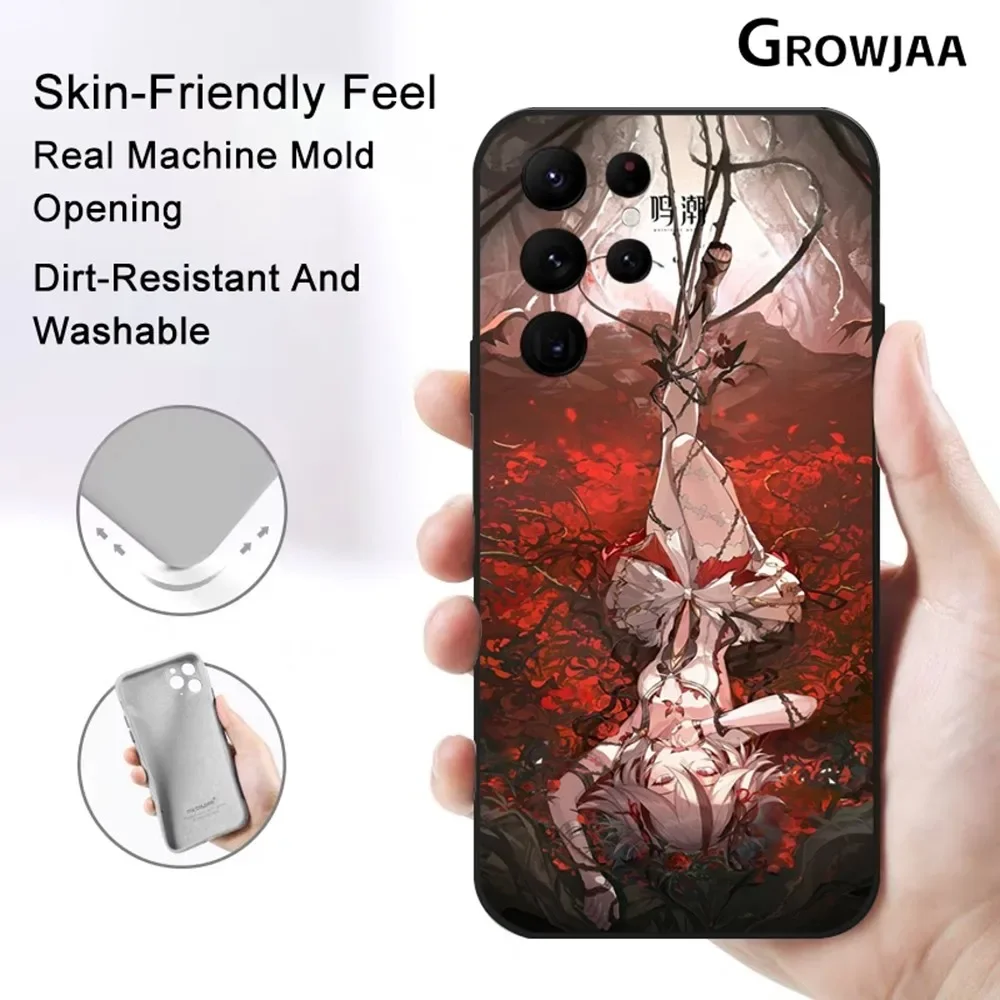 

Wuthering Waves Camellya Phone Case For Samsung Galaxy S25 S24 S22 S23 Ultra S21 S20 Plus 5G Protective Silicone Funda