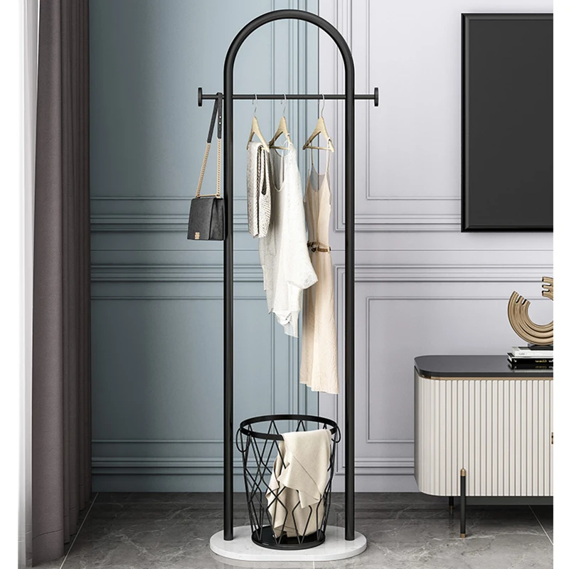 Black Coat Rack Entrance Storage Modern Designe Corner Standing Floor Clothes Drying Rack Place Saving Perchero Pared Furniture