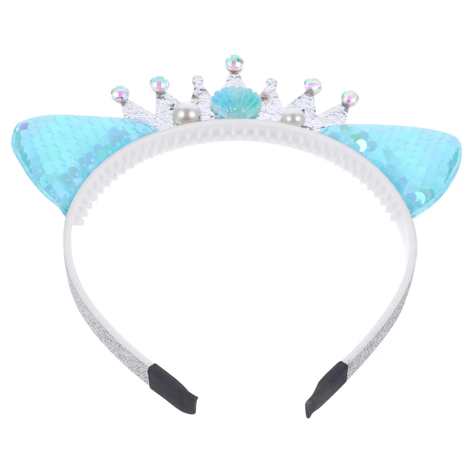 

Children Headband Sequin Cat Ear Design For Party Cosplay Birthday Masquerade Girls Hair Hoops Accessory