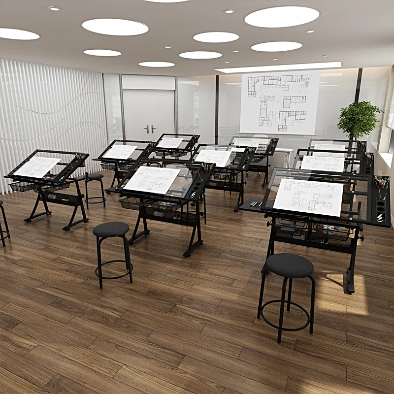 Workbench Inclined Surface Lifting Painting  Calligraphy Painting Easel Drawing Case Desk Learning Writing Computer Desk