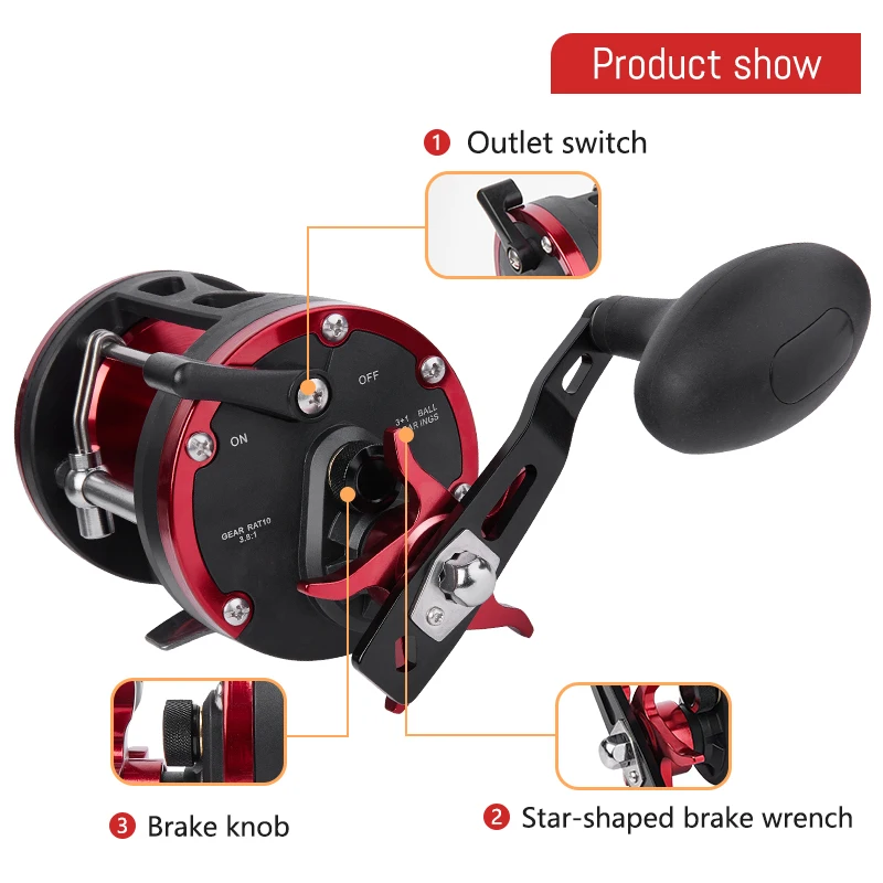 BILLINGS Trolling Drum Fishing Reel 3+1bb Sea Saltwater Fishing Reels Left/Right Hand Inshore Surf Round Baitcasting Reel - AliExpress 18 BILLINGS Trolling Drum Fishing Reel 3+1bb Sea Saltwater Fishing Reels Left/Right Hand Inshore Surf Round Baitcasting Reel - AliExpress 18