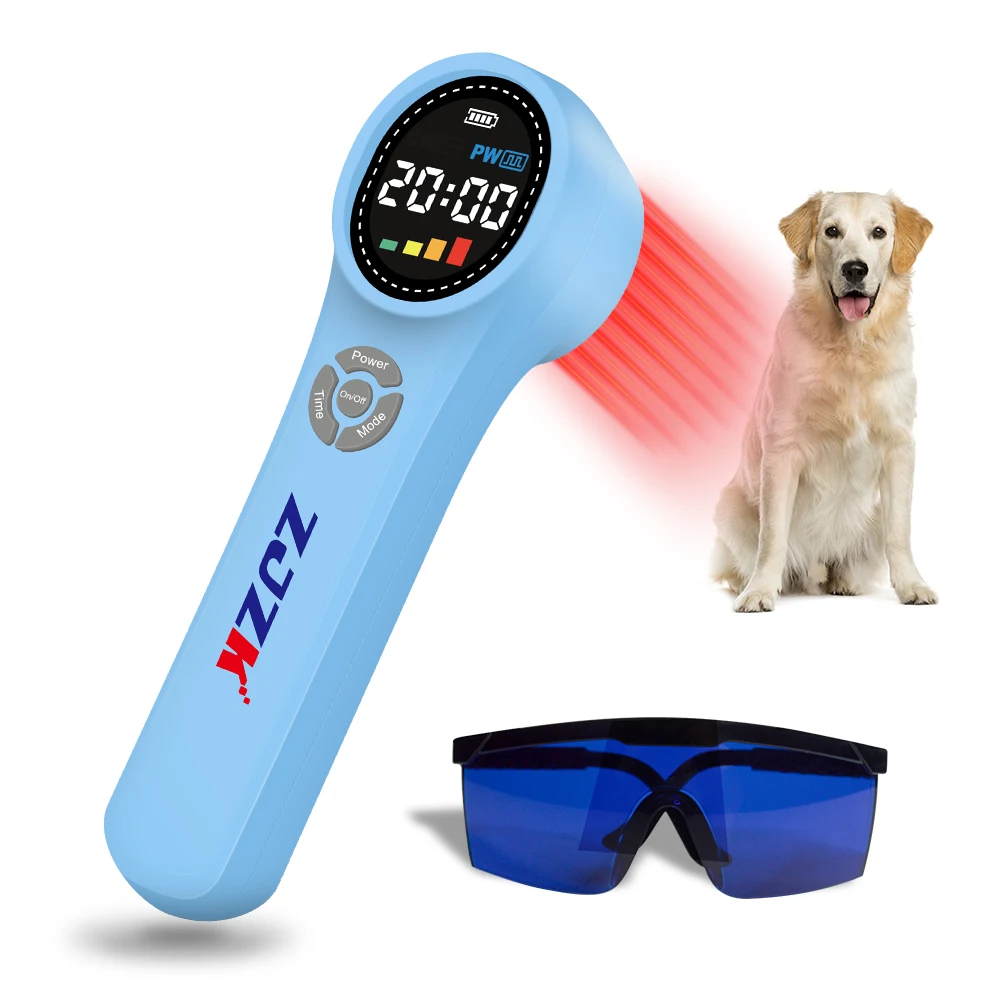 ZJZK 980nm 810nm LLLT Cold Laser Therapy Device Physical Therapy Laser Treatment for Body Pain and Inflammation with Goggles