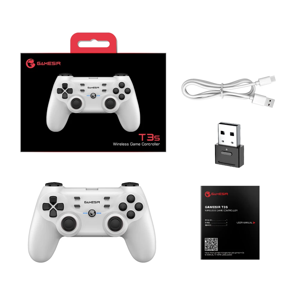 GameSir T3s Bluetooth 5.0 Gamepad Wireless Switch Game Controller for Nintendo Switch Android Cellphone Apple iPhone and PC