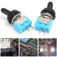 MT S101 Mini Toggle Switch 2 Pin SPST ON OFF Rocker Switch Waterproof Rubber Boot Cover Motorbike Auto Electric Parts Accessory