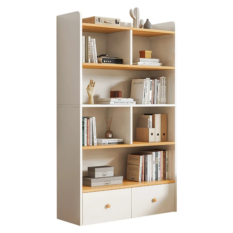 

Customized simple bookshelf Floor-to-ceiling living room shelf Bedroom storage cabinet Locker Home bookcase Modern simplicity