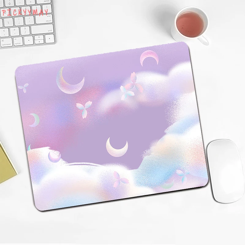 

Small Mouse Pad Cute Mousepad Moon Rubber Office PC Keyboard Mats Desk Mat Mausepad Laptop Antislip Student Computer Table Rug