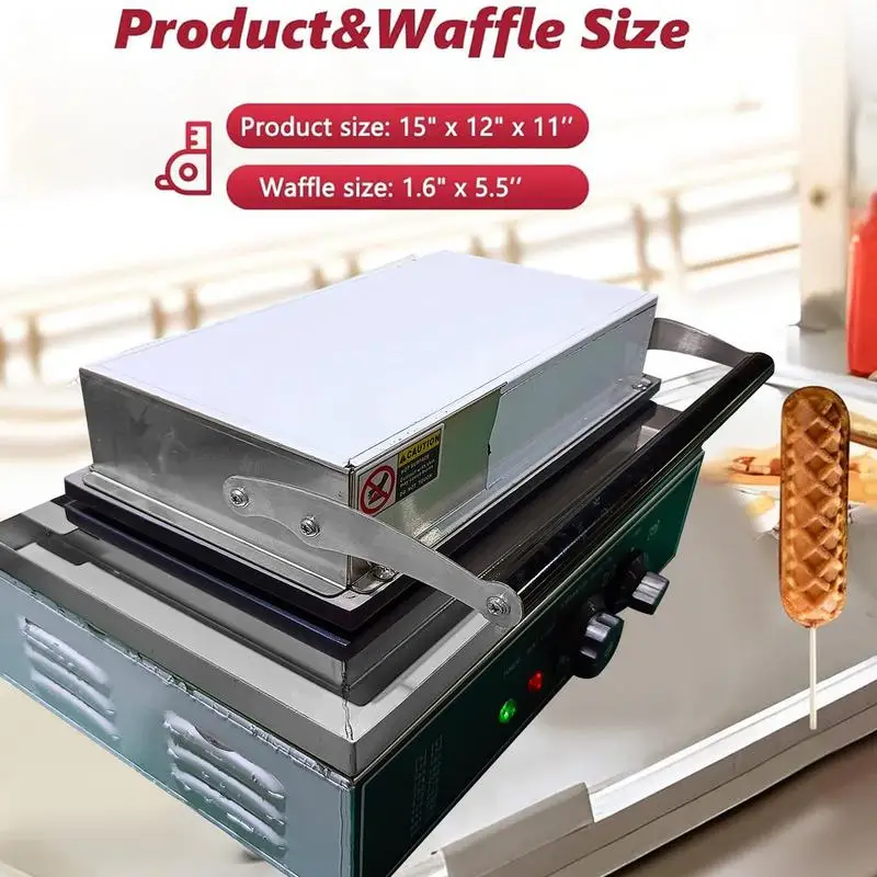 Waffle Stick Maker Machine 1550W Non-Stick Hot Dog Roller Kitchen Appliances Stainless Steel Electric Food Baker Make 6 Corn