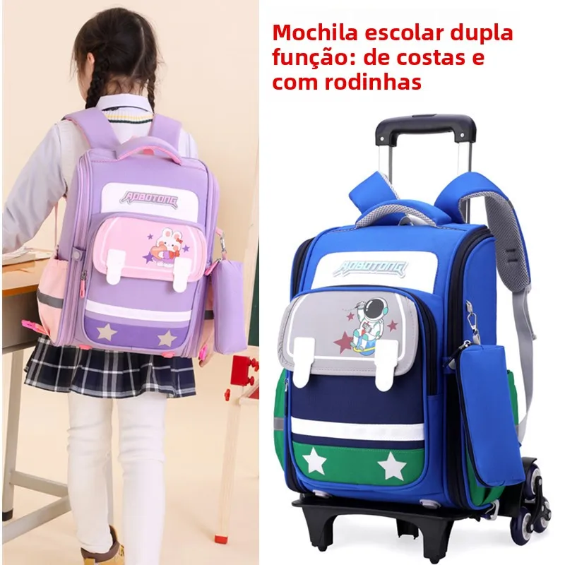 new-student-backpack-with-pull-rod-double-shoulder-bag-wheel-climbing-stairs-children-pull-bag-student-polyester-material-cut