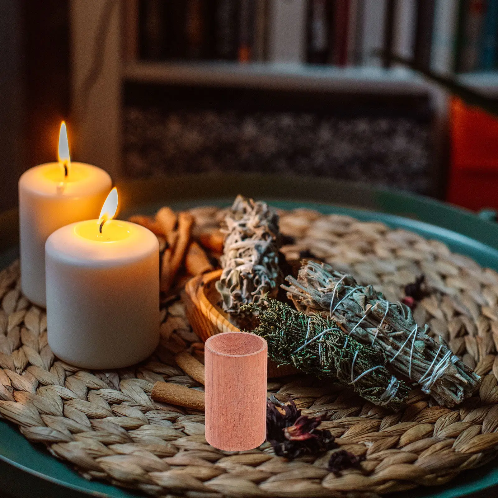 3Pcs Premium Wooden Essential Oil Diffuser Natural Aroma Diffuser for Desk Shelf Bedroom Living Room Stress Relief Sleep Aid