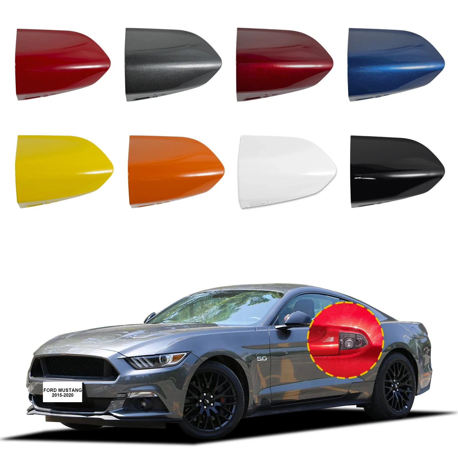 

Door Handle Cover Cap Compatible With FOR Ford Mustang 2015-2020 FR3Z-63218A15-ACPTM Door Handle Key Cover Front Left