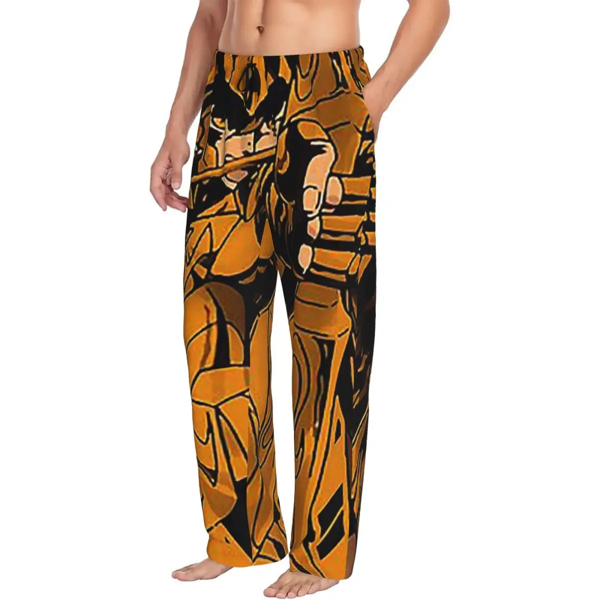 Custom Knights Of The Zodiac Sagittarius Seiya Saint Seiya Anime Men Pajama Pants Lounge Sleep Sleepwear Bottoms with Pockets