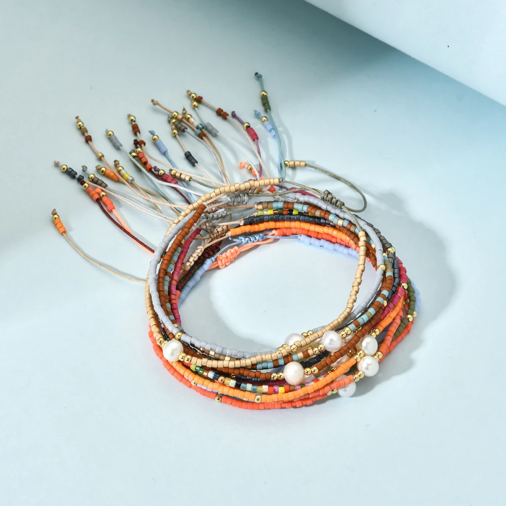 ZMZY Fashion Jewelry Women Bracelet Freshwater Pearl Miyuki Bracelet Seed Beads Bracelet Adjustable Sister Birthday Boho Gifts