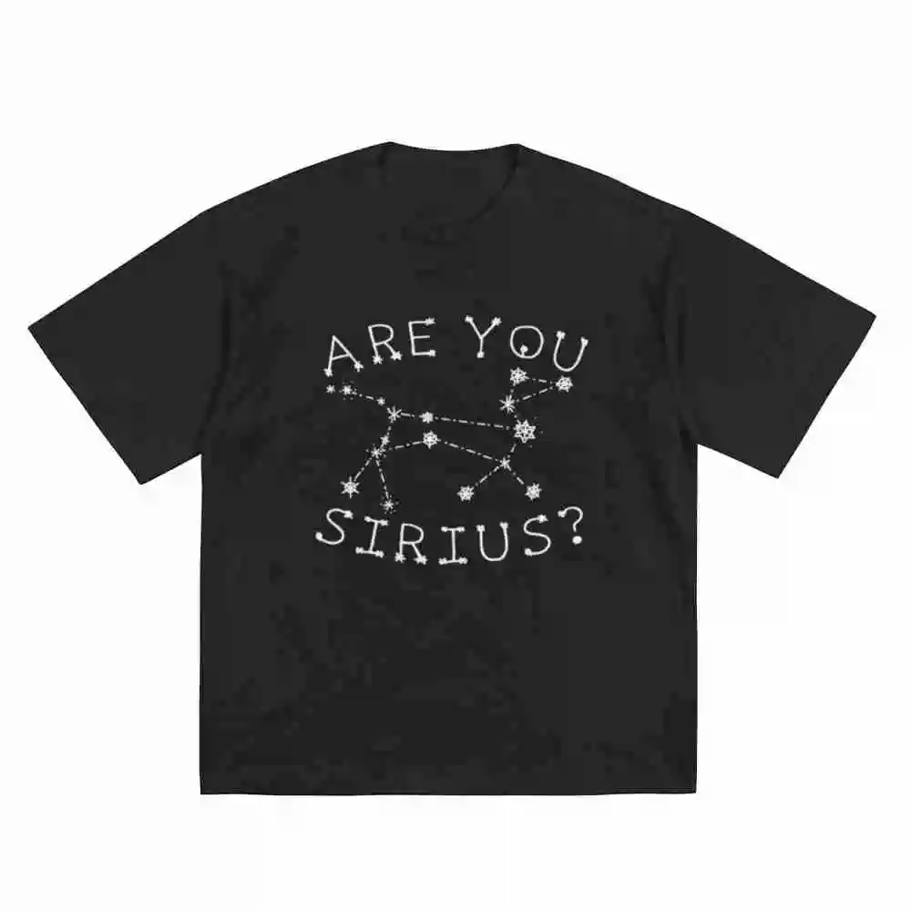 Sirius Dog Star Canis Major Astronomy Constellation Space Short Sleeve Tee 100% Cotton T-Shirt