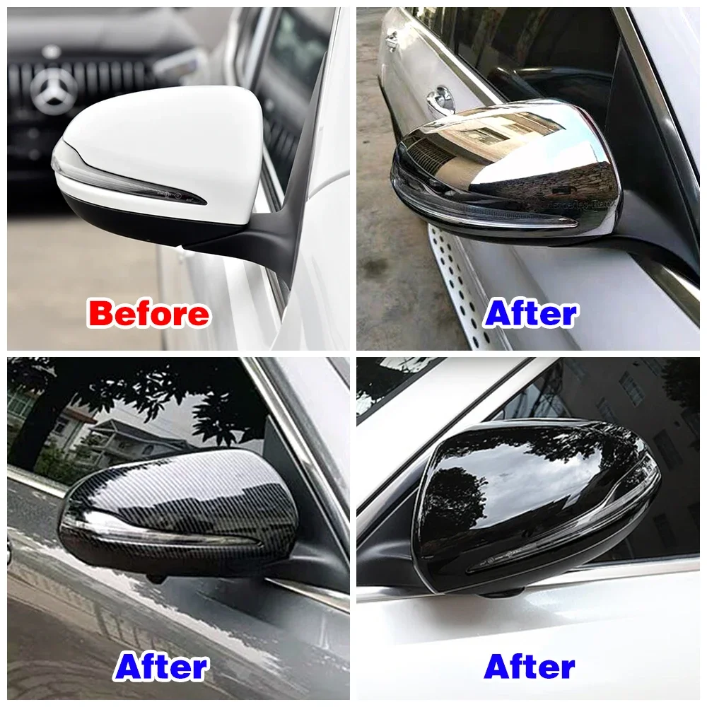 For Mercedes Benz B C E S GLA GLB GLC W247 W205 W213 W222 H247 X247 X253 Car Side Rearview Mirror Refit Cover Trim Anti Scratch