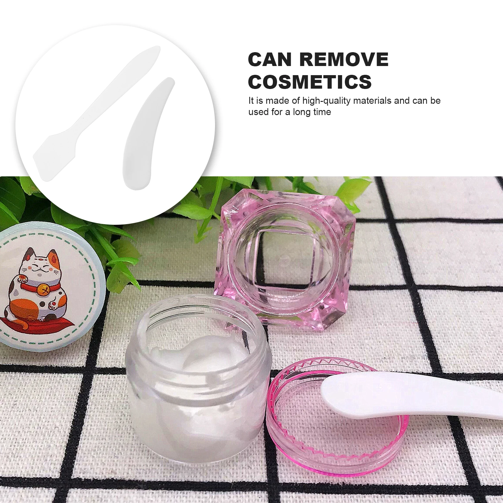 Cuillères de maquillage durables pour crème pour le visage, spatules d'échantillonnage transparentes, applicateur de crème pour les yeux, outils de soins de la peau, 10 pièces