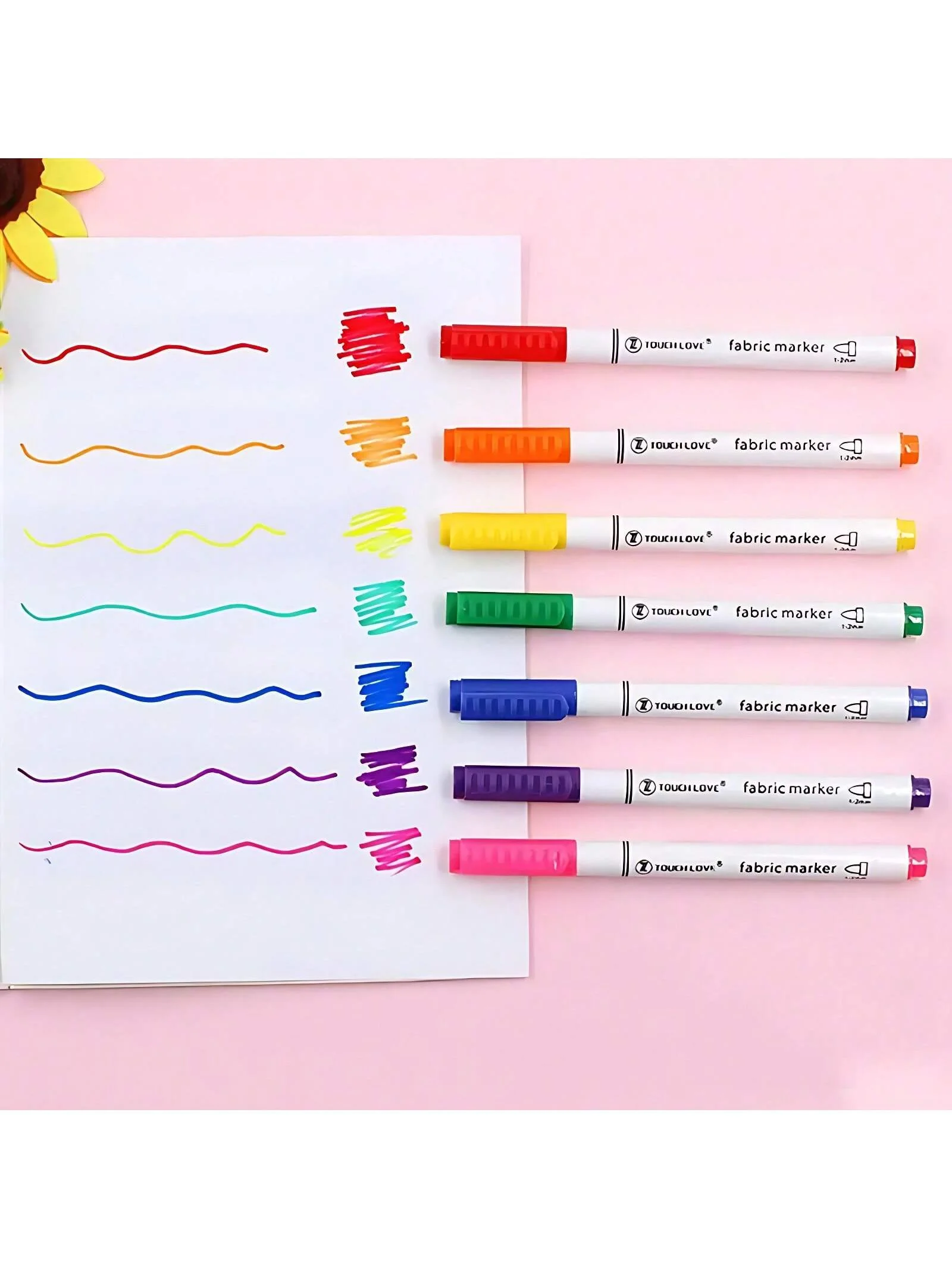8pcs Waterproof Color Fabric Textile Marker Pen For T Shirt Shoes Clothes Wood Stone DIY Art Graffiti Drawing Painting image 3