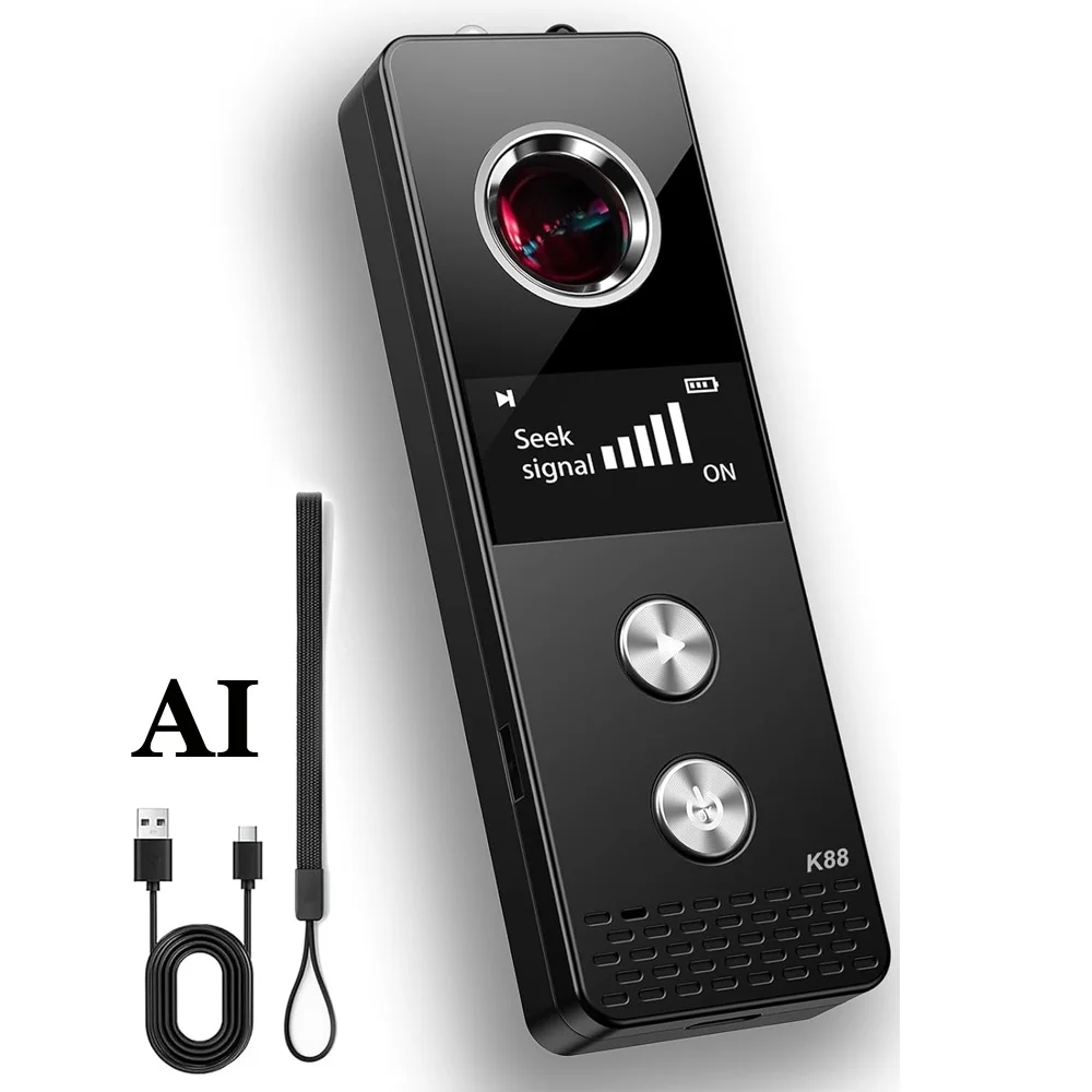 Rilevatore di dispositivi nascosti tutto in uno, allarme antifurto e torcia per gadget spia per rilevamento telecamera spia wireless per la casa e i viaggi