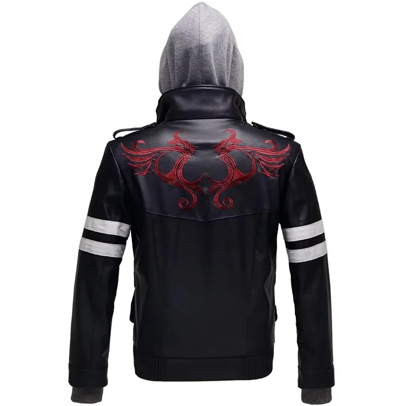 

3'x,4'f\6/Game Prototype Cosplay Costumes Alex Mercer Faux Leather Jacket Black PU Embroidery Coat For Menf;5,b'7\k.
