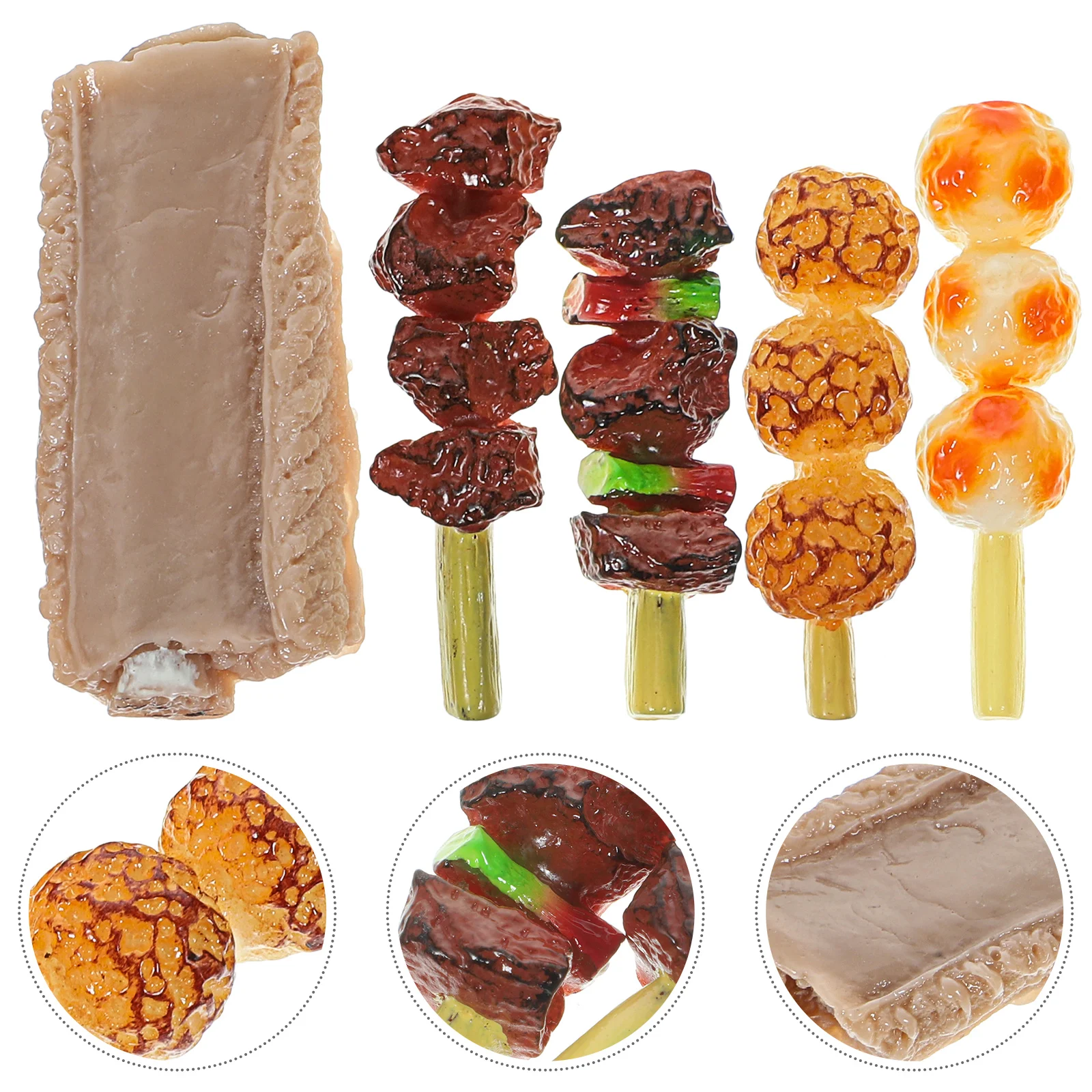 Artificial Meat Props Simulation Barbecue Skewers Kids Toy Simulated Food Bbq Toys