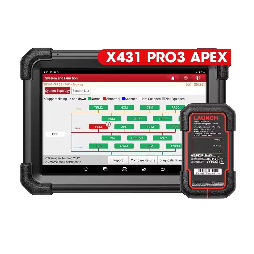 2024 New LAUNCH X431 PRO3S+V5.0 Full System obd2 with 31+Reset Functions 10.1INCH Car Diagnostic Tools CAN FD OBD2 Scanner