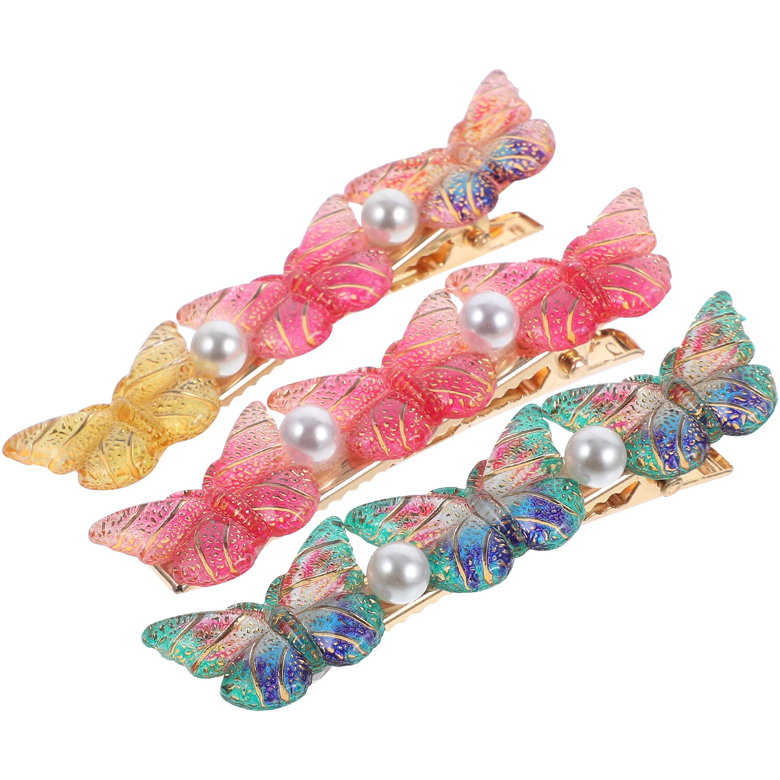 

3pcs Butterfly Hair Clips Metal Girls Accessories Cute Kids Toddler Hairpins Daily Wear Cosplay Birthday Party Hair Accessories