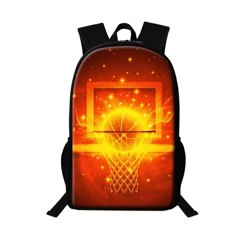 Cartoon Basketball 3D Printed School Bags Kids Book Bag Men 16 Inch Backpack for Teen Boys Girls Kindergarten Backpack Children