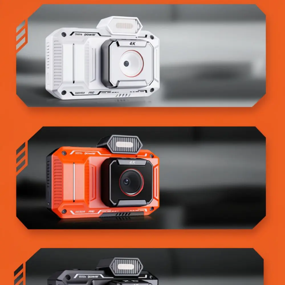 Stylish Digital Camera 4K HD Video Camcorder Retro Compact Vlog Camera Student Portable Travel Recorder With Filter Lenses