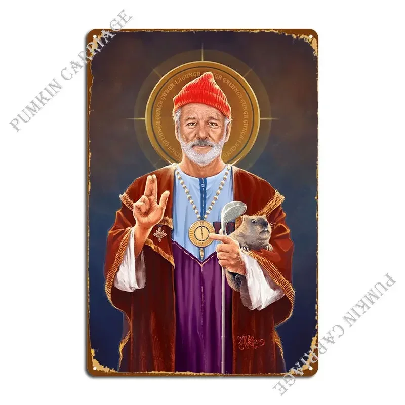 Saint Bill Of Murray Metal Sign Wall Cave Cinema Decoration Kitchen Tin Sign Poster