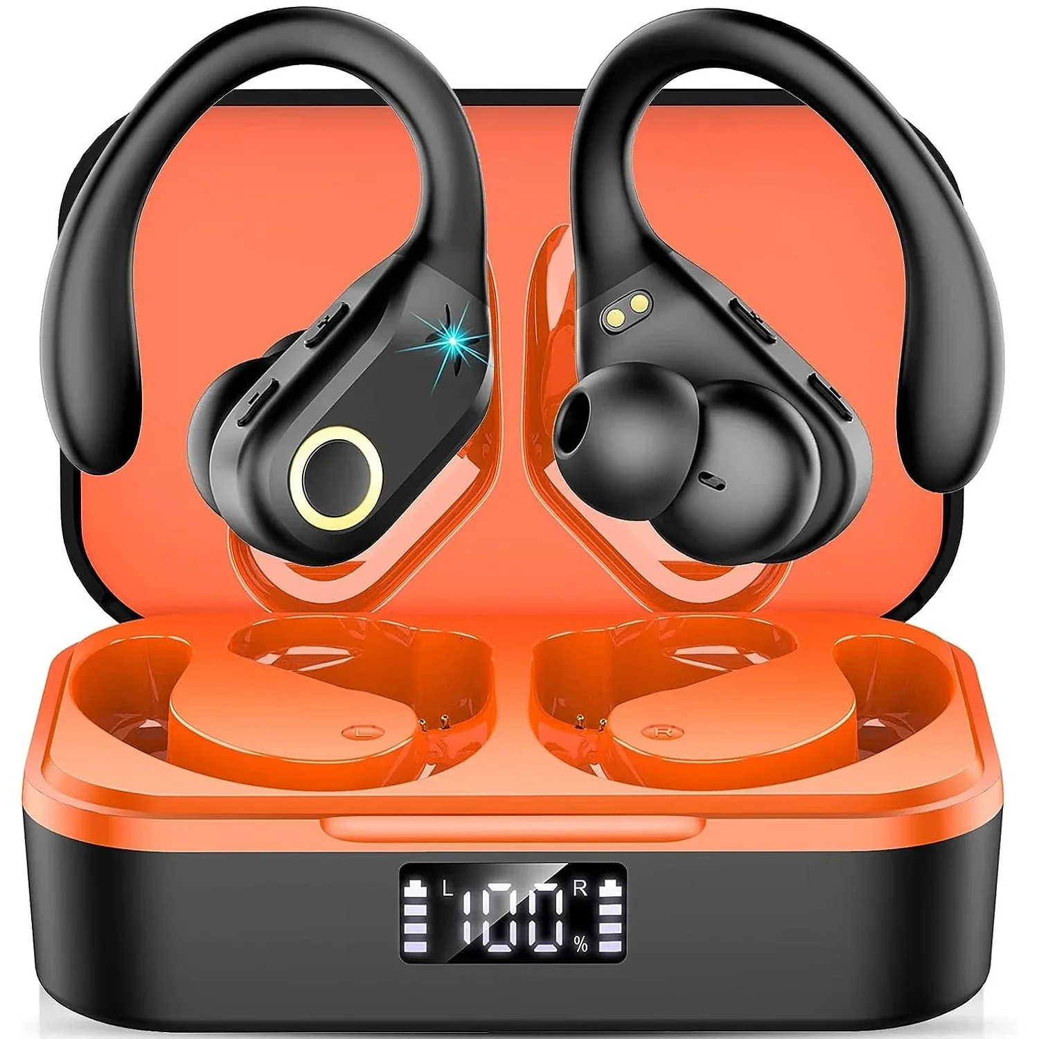 

Wireless Headphones, Bluetooth 5.3 Headphones Sports Wireless Earbuds Hifi Stereo Noise Cancelling Headsets, Bluetooth Earphones