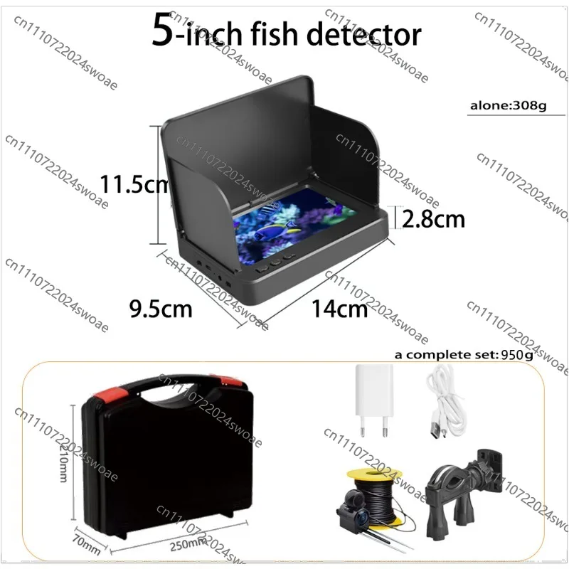 For 4.3/5 Visual Fish Finder High Definition Fishing Night Vision Underwater Camera Anchor Fish Display