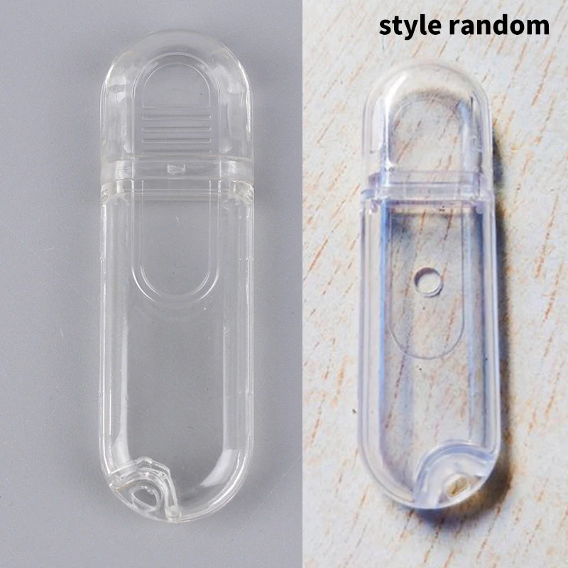 جديد أداة بلاستيكية صغيرة الضميمة USB عصا تقاطع الإسكان البلاستيك الشفاف U القرص الضميمة البلاستيك U القرص الإسكان