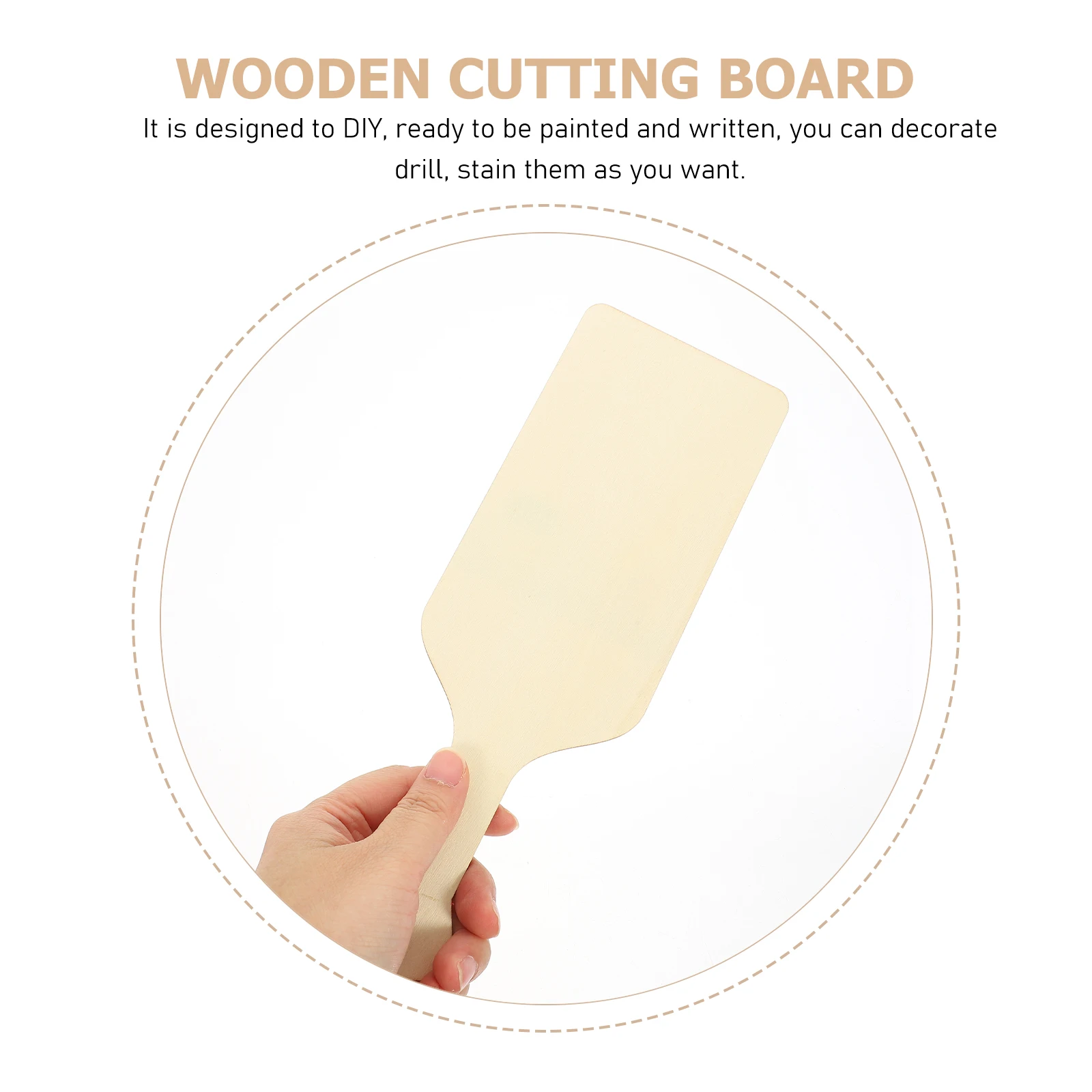 

6pcs Wooden Cutting Boards Kids Diy Unfinished Boards For Personalized Chopping Smooth Edges Cheese Serving Trays
