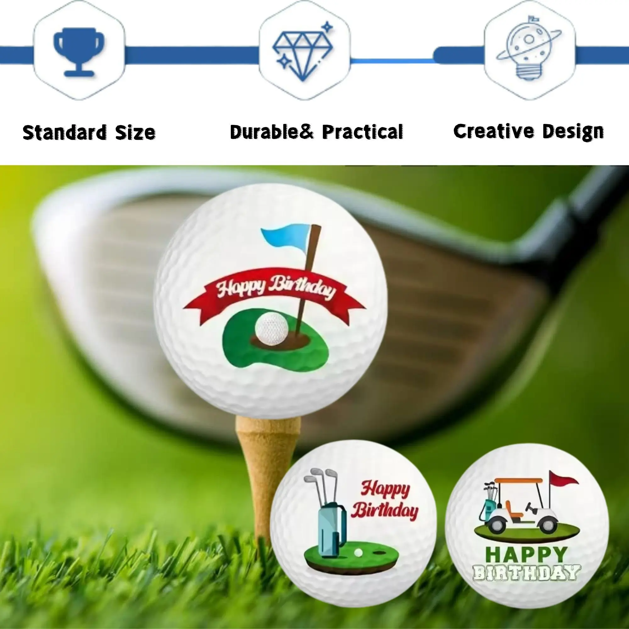 3pcs Golf Balls with Beautiful Eye Design Perfect Gift for Golfers and Anyone Who Loves Golf Collectibles Ideal for Halloween