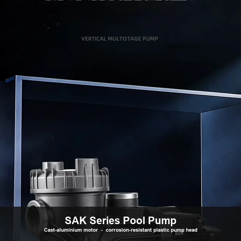 Self-Priming Swimming Pool Pump SAK 0.55-4 kW 1100 L/min 220V Circulation Pump Pool Spa Aquaculture Fishery Water Transfer