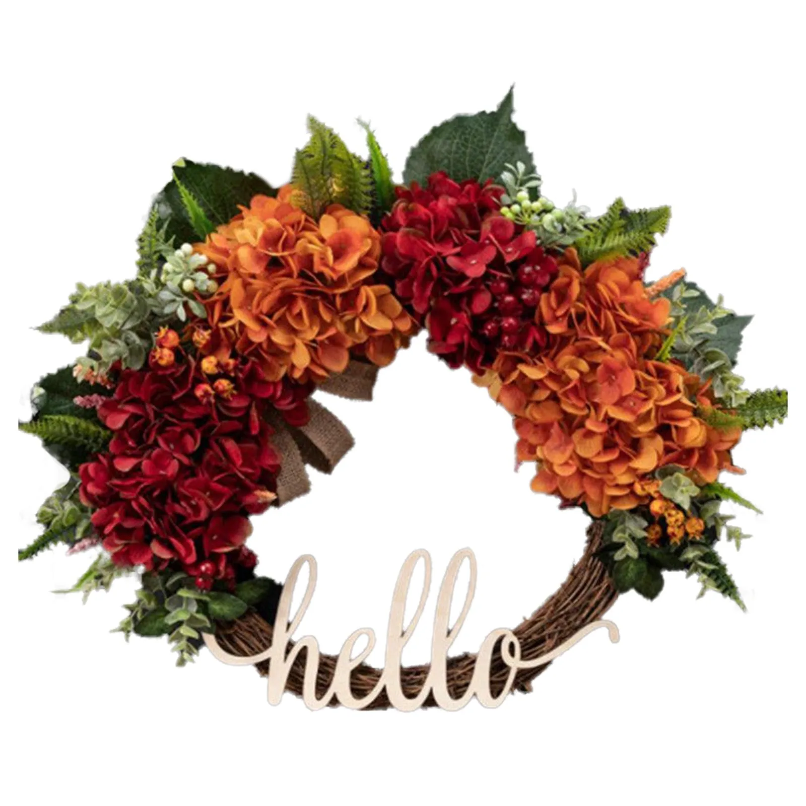 18 Inch Fall Wreath Wreath For Front Door Hydrangea Wreath Autumn Wreath Wreath For Thanksgiving Autumn Front Door Decoration