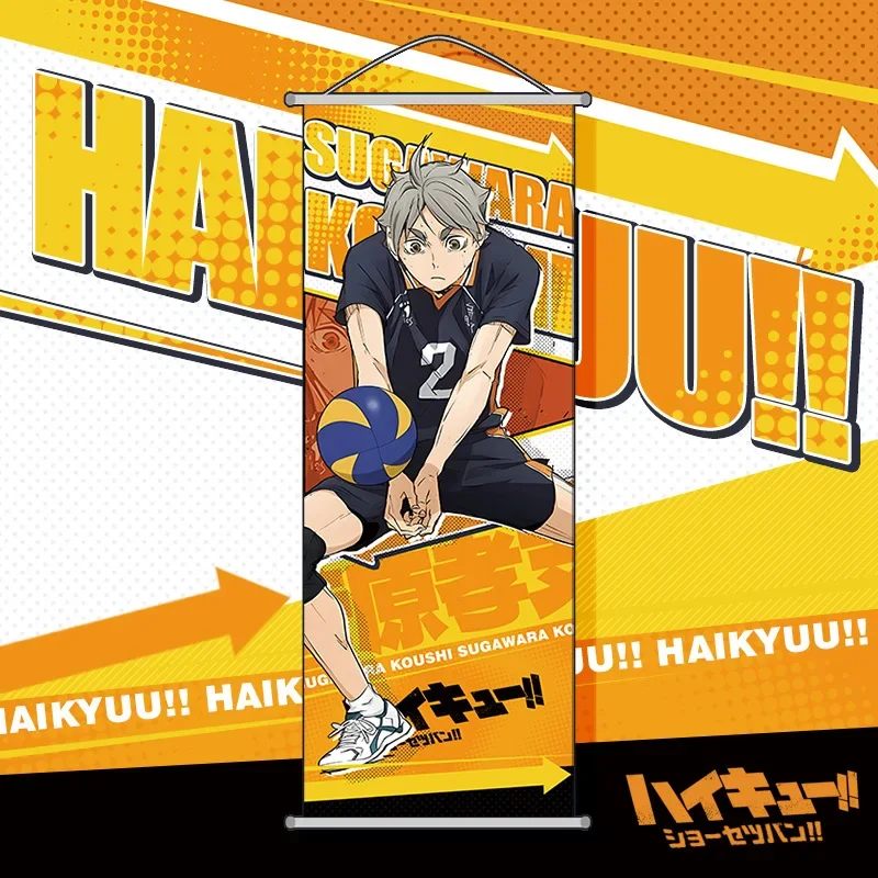 New Haikyuu!! Poster Room Wallpaper Cartoon Hinata Shoyo Long Scroll Hanging Painting Anime Peripheral Support Decoration - Image 5